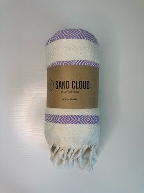 Sand Cloud Turkish Cotton Beach Towel Purple Lavender 38x64 Sand Free